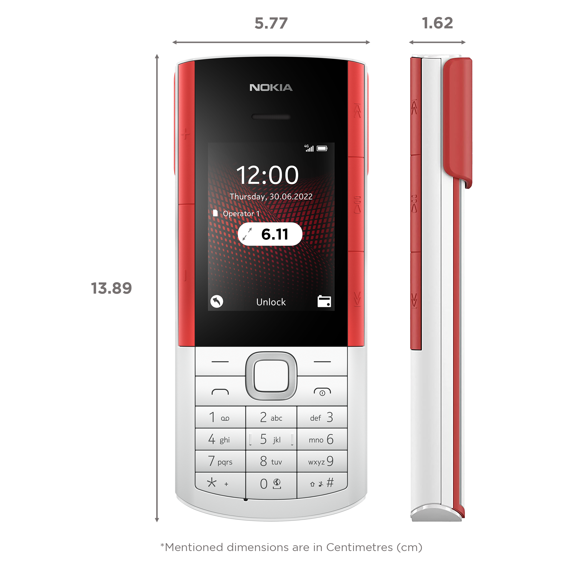 Buy Nokia 5710 XA (128MB, Dual SIM, Rear Camera, White / Red